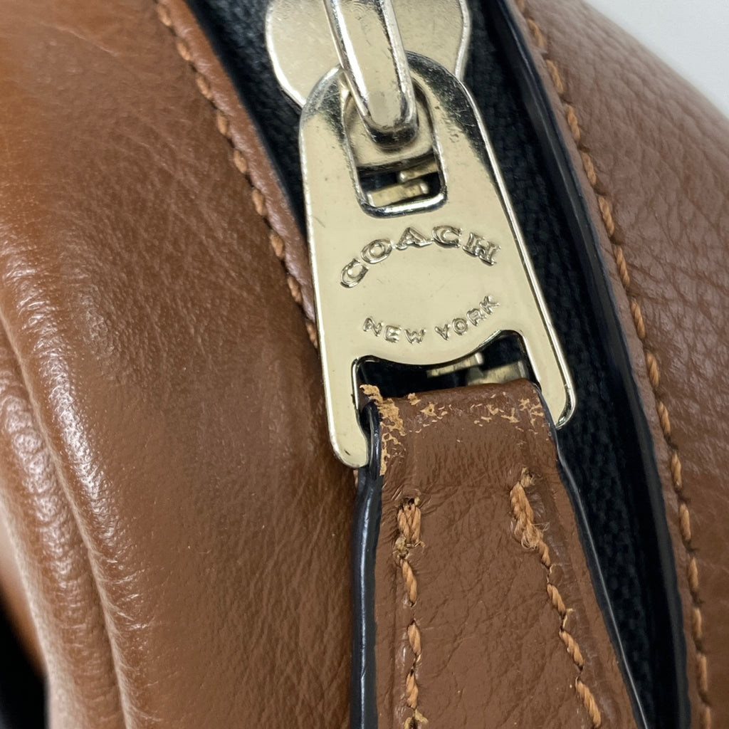 コーチ ロゴ ビジネスバッグ ハンドバッグ ブリーフケース ハミルトン ビジネスバッグ レザー ブラウン F22529 メンズ 【中古】 brbag