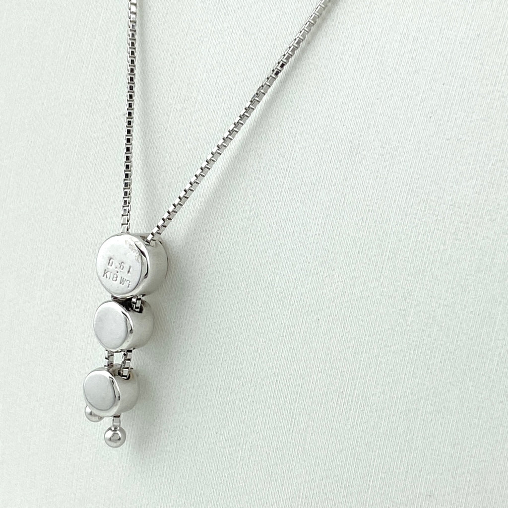 メレダイヤ デザインネックレス WG ホワイトゴールド ペンダント ネックレス K18 WG ダイヤモンド レディース 【中古】nbjwl