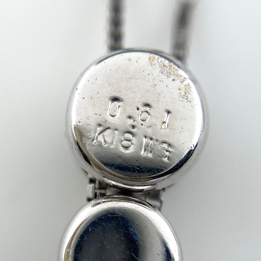 メレダイヤ デザインネックレス WG ホワイトゴールド ペンダント ネックレス K18 WG ダイヤモンド レディース 【中古】nbjwl