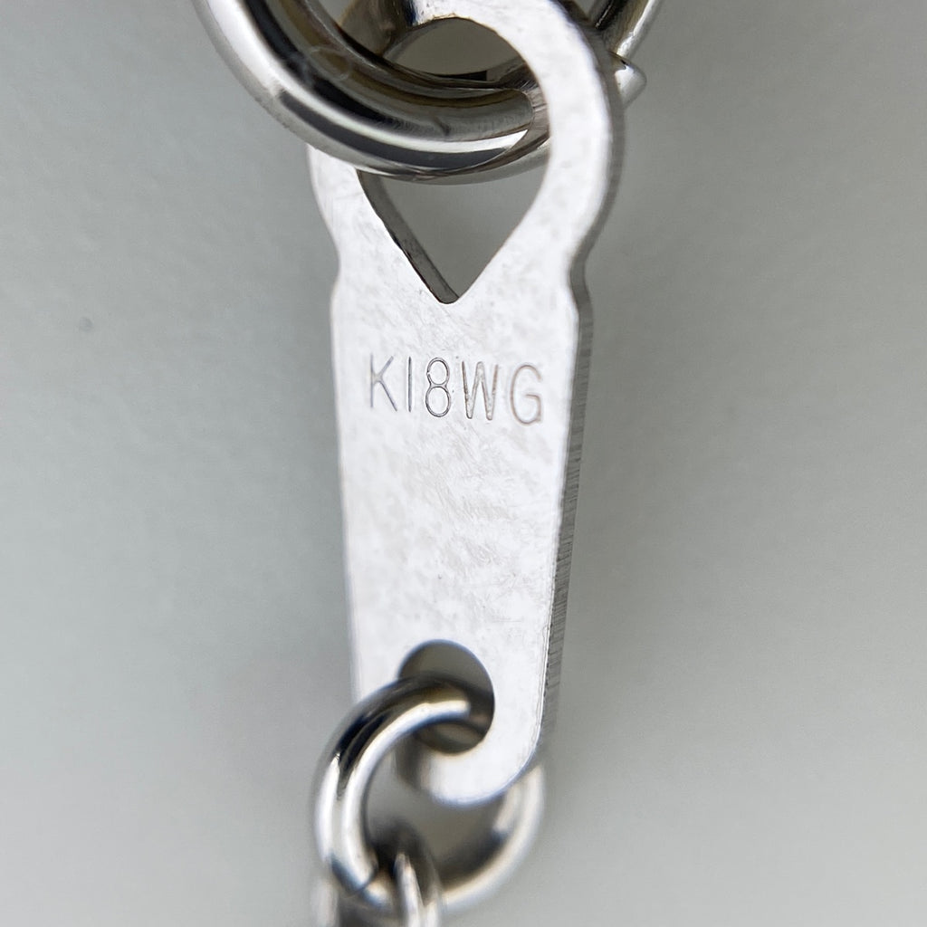 メレダイヤ デザインネックレス WG ホワイトゴールド ペンダント ネックレス K18 WG ダイヤモンド レディース 【中古】nbjwl