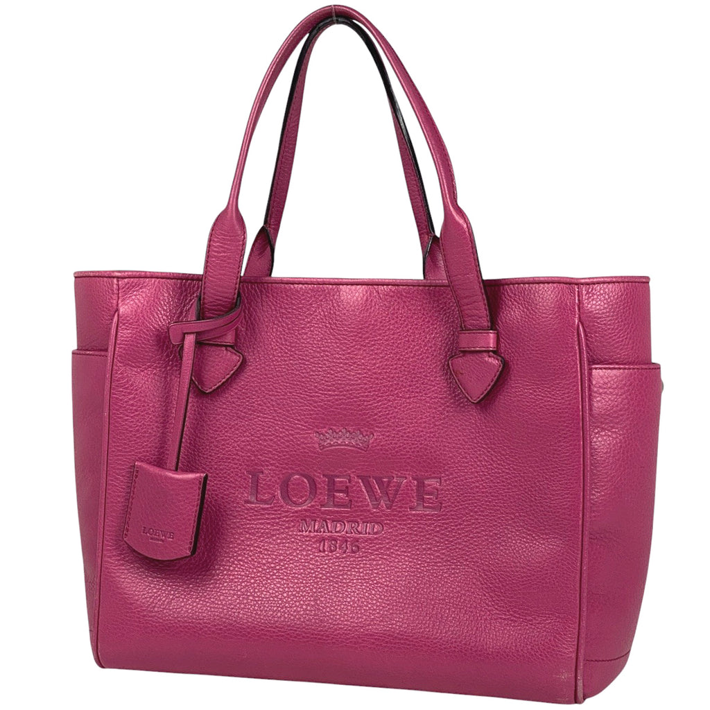 ロエベ　レア　小さめトートバッグ　ピンク　内側パープル パープル（紫）系 LOEWE(ロエベ) トートバッグ(レディース