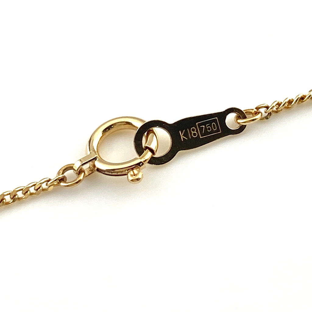 メレダイヤ デザインネックレス YG イエローゴールド ペンダント ネックレス K18 750 ダイヤモンド レディース 【中古】nbjwl