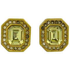 クリスチャンディオール ラインストーン デザイン イヤリング GP ゴールド レディース 【中古】 bracc