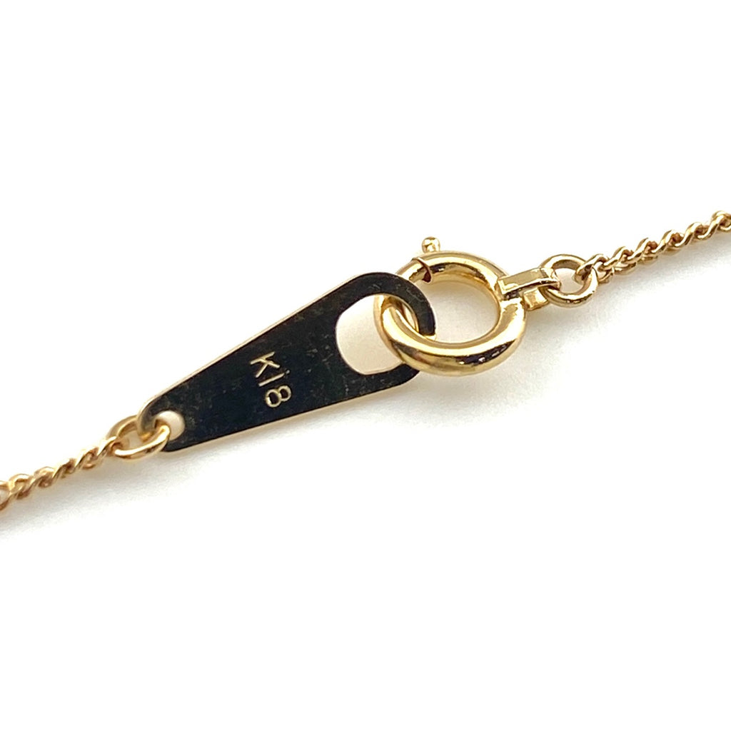 メレダイヤ デザインネックレス YG イエローゴールド ペンダント ネックレス K18 ダイヤモンド レディース 【中古】nbjwl