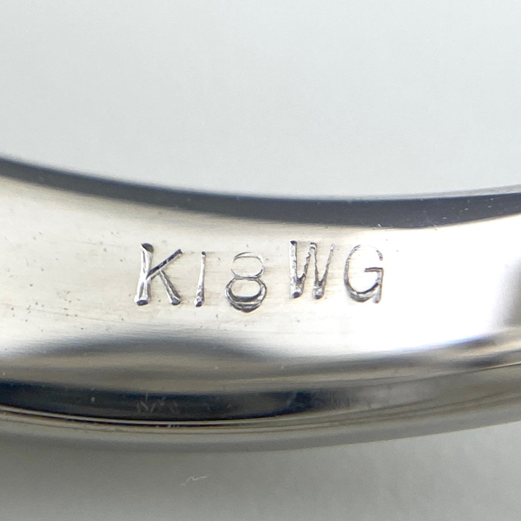 ポンテヴェキオ メレダイヤ デザインリング WG ホワイトゴールド 指輪 リング 8号 K18 WG ダイヤモンド レディース 【中古】brjwl