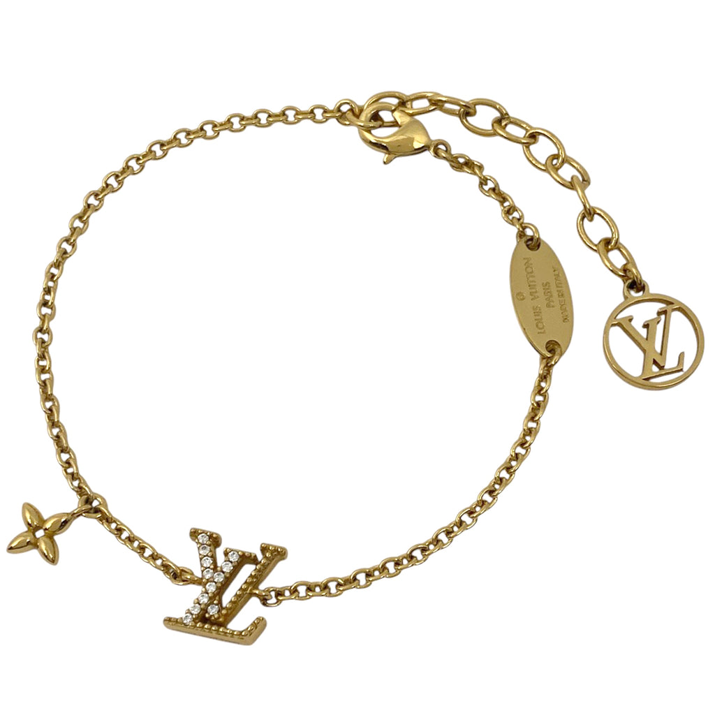 ルイ・ヴィトン ブレスレット LV アイコニック ラインストーン 腕輪 ブレスレット GP ゴールド レディース 【中古】 
 ラッピング可
