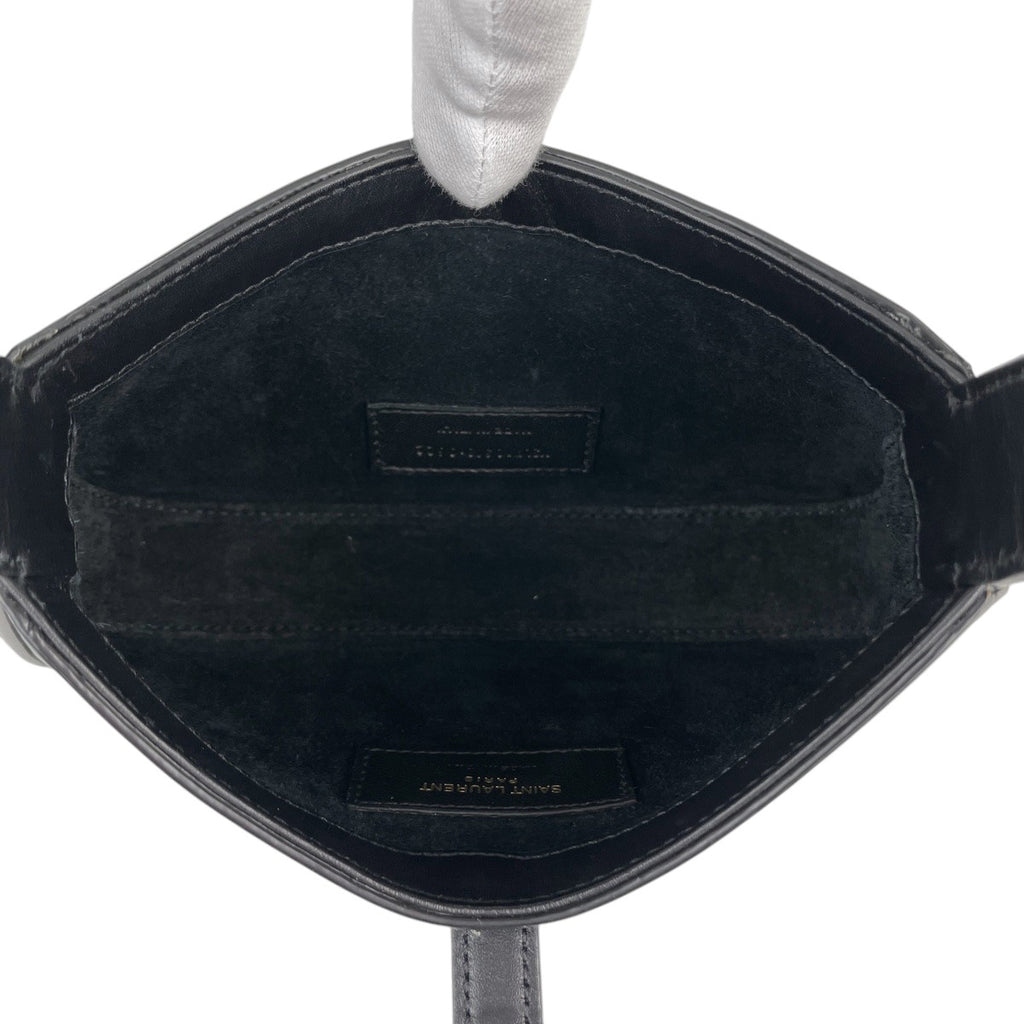サンローラン LE 5  7 ミニ 手提げ ハンドバッグ レザー ブラック 710318 レディース 【中古】 brbag
