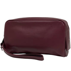 ボッテガヴェネタ ロゴ ポーチ 小物入れ メイク コスメ 化粧ポーチ レザー ボルドー レディース 【中古】brbag