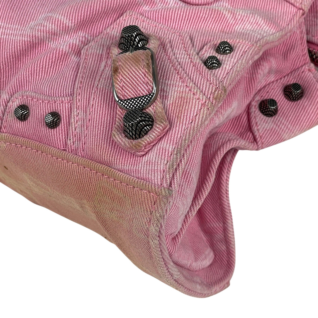 バレンシアガ ネオ カゴール XS 2WAY ショルダーバッグ ハンドバッグ デニム ピンク 700940 レディース 【中古】 brbag