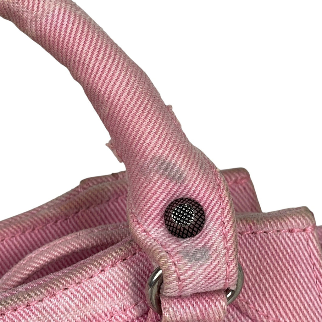 バレンシアガ ネオ カゴール XS 2WAY ショルダーバッグ ハンドバッグ デニム ピンク 700940 レディース 【中古】 brbag