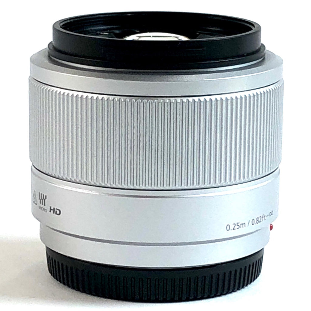 パナソニック Panasonic LUMIX G 25mm F1.7 ASPH. H-H025-S シルバー 一眼カメラ用レンズ（オートフォーカス） 【中古】