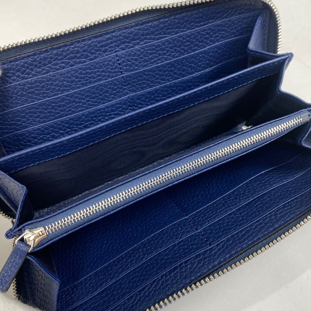 T1241 未使用☆ グッチ 長財布 ラウンドファスナー パープル