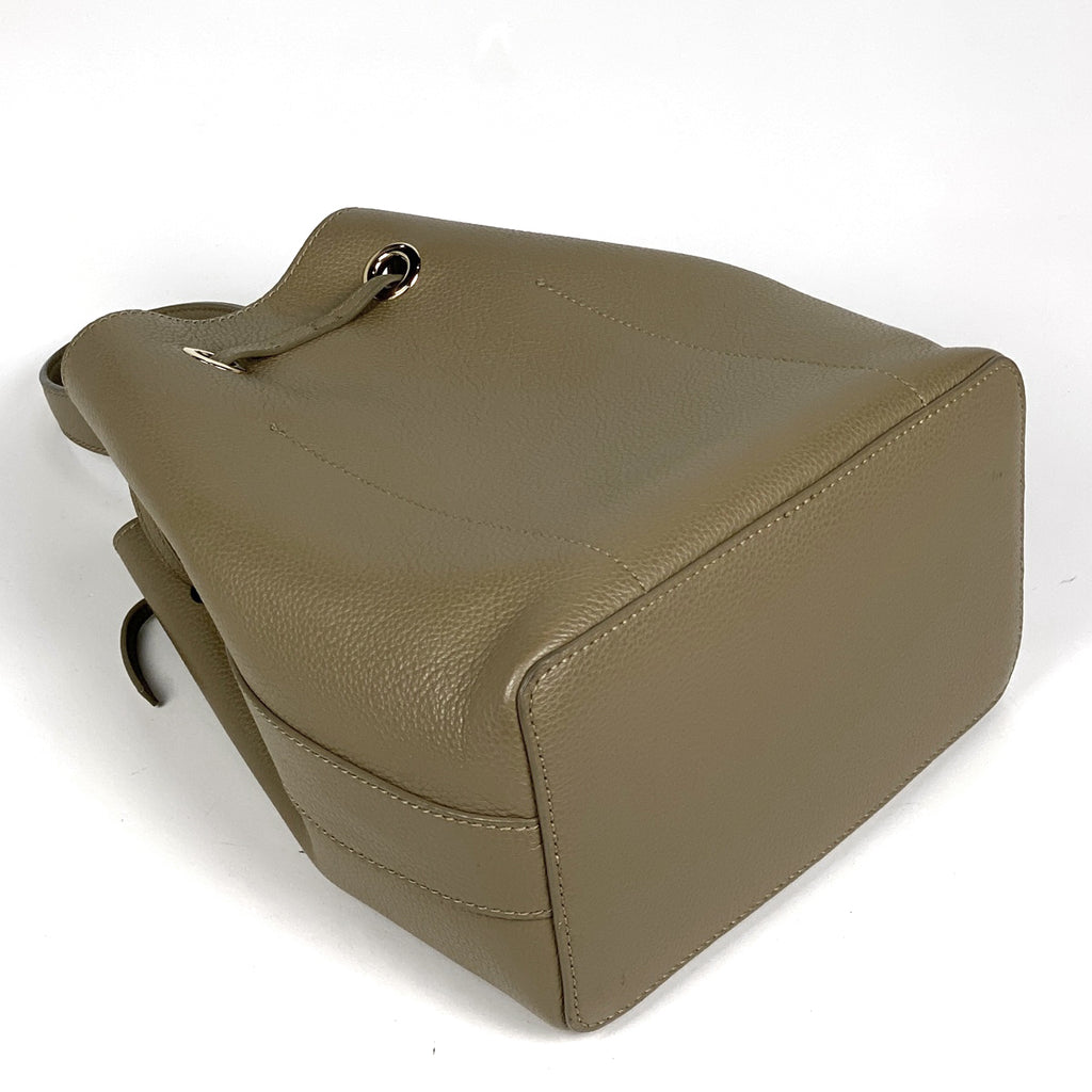 フルラ ロゴ ハンドバッグ 2WAY ショルダーバッグ 巾着型 ハンドバッグ レザー グレージュ レディース 【中古】brbag