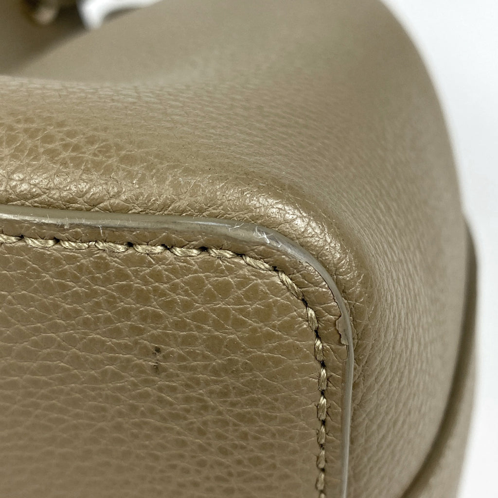 フルラ ロゴ ハンドバッグ 2WAY ショルダーバッグ 巾着型 ハンドバッグ レザー グレージュ レディース 【中古】brbag