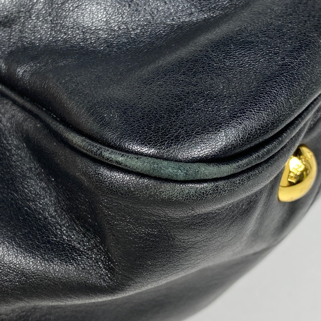 プラダ ロゴ ハンドバッグ 2WAY ショルダーバッグ リボン ハンドバッグ レザー ネロ(ブラック) レディース 【中古】brbag