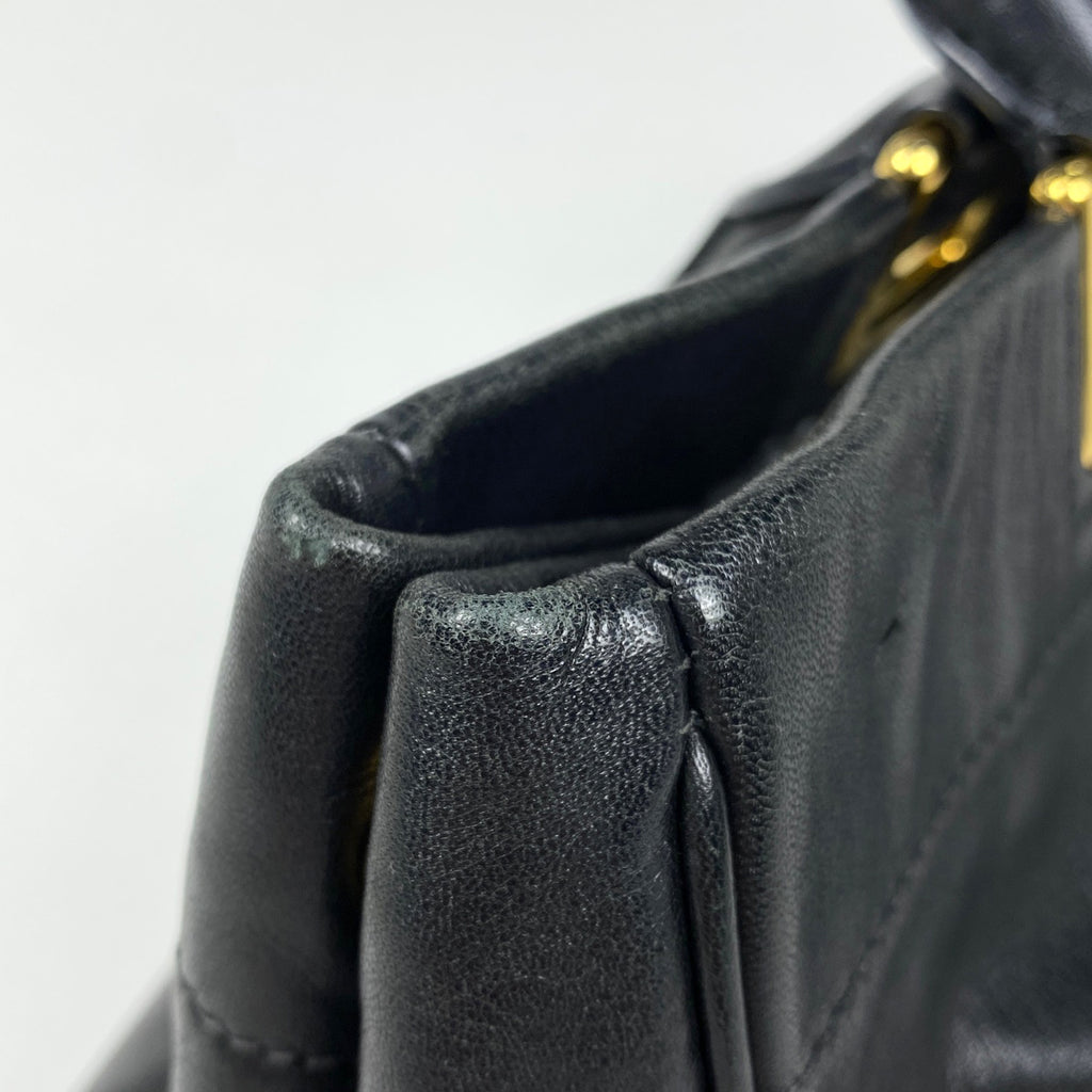 プラダ ロゴ ハンドバッグ 2WAY ショルダーバッグ リボン ハンドバッグ レザー ネロ(ブラック) レディース 【中古】brbag