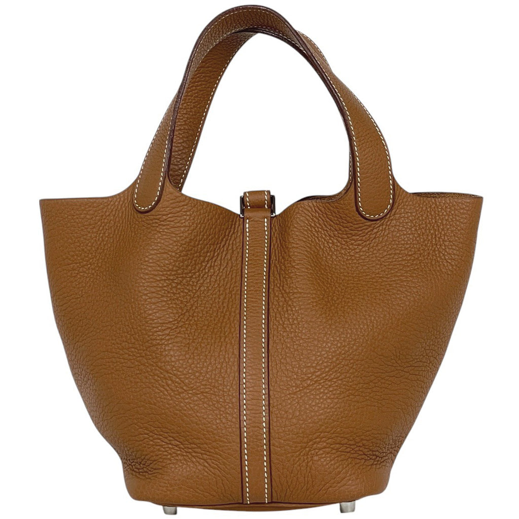 エルメス ピコタン PM ミニバッグ ハンドバッグ トリヨンクレマンス ゴールド □K レディース 【中古】brbag