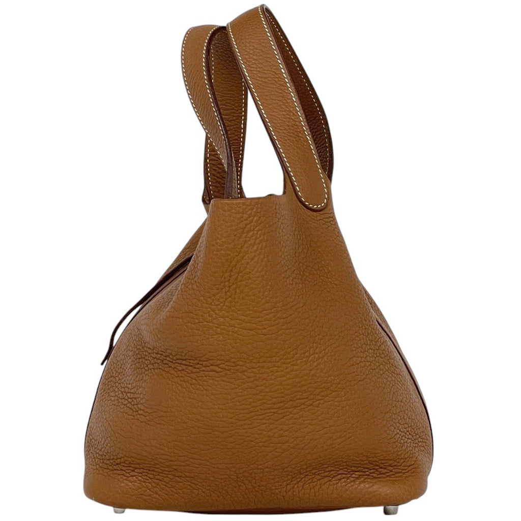 エルメス ピコタン PM ミニバッグ ハンドバッグ トリヨンクレマンス ゴールド □K レディース 【中古】brbag