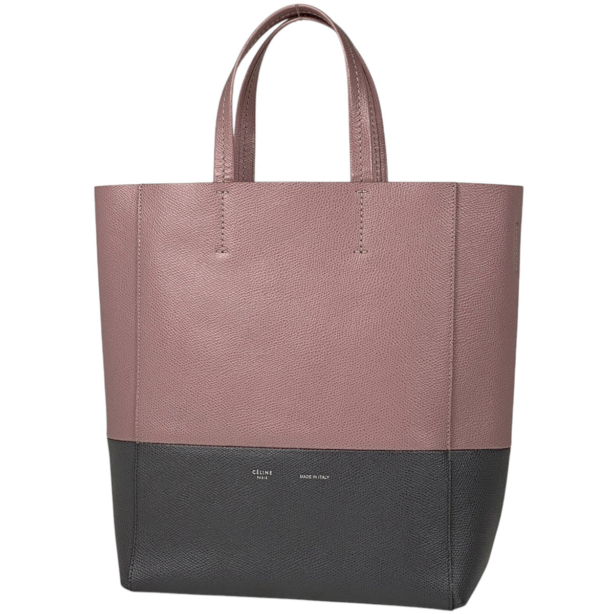 極美品✨セリーヌ　2wayバッグ　レザー　バイカラー セリーヌ レザーハンドバッグ バイカラー ベージュ ネイビー系