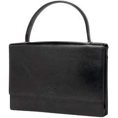 【最終値引き】 プラダ ロゴ ハンドバッグ ハンドバッグ レザー ブラック B7520 レディース 【中古】 brbag
