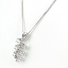メレダイヤ デザインネックレス WG ホワイトゴールド ペンダント ネックレス K18 WG ダイヤモンド レディース 【中古】  nbjwl
 ラッピング可