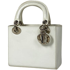 クリスチャンディオール レディディオール 2WAY ショルダーバッグ ハンドバッグ レザー ホワイト レディース 【中古】brbag