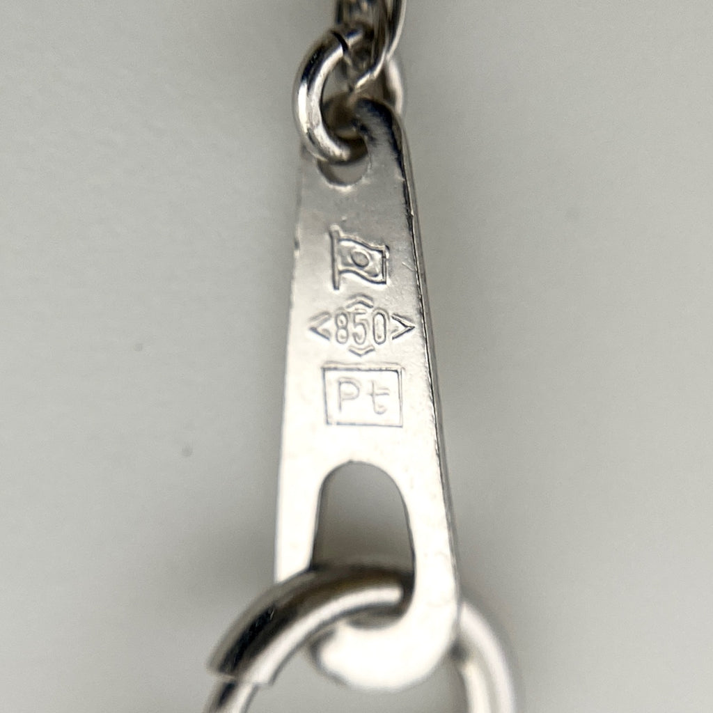 サファイア デザインネックレス プラチナ ペンダント メレダイヤ ネックレス Pt900 Pt850 サファイア レディース 【中古】nbjwl