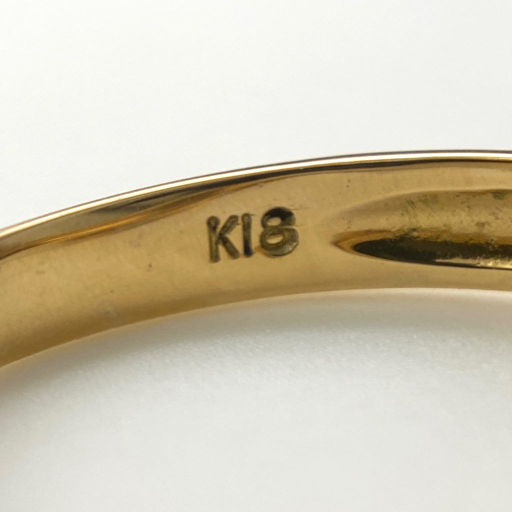 メレダイヤ デザインリング YG イエローゴールド 指輪 リング 8.5号 K18 ダイヤモンド レディース 【中古】nbjwl