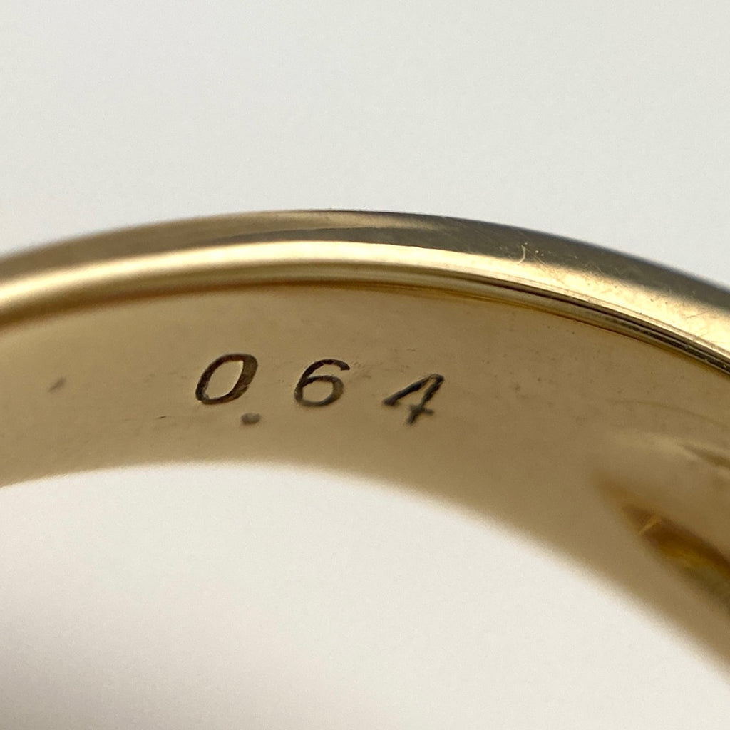 ルビー デザインリング YG イエローゴールド 指輪 メレダイヤ リング 9.5号 K14 ルビー ダイヤモンド レディース 【中古】nbjwl