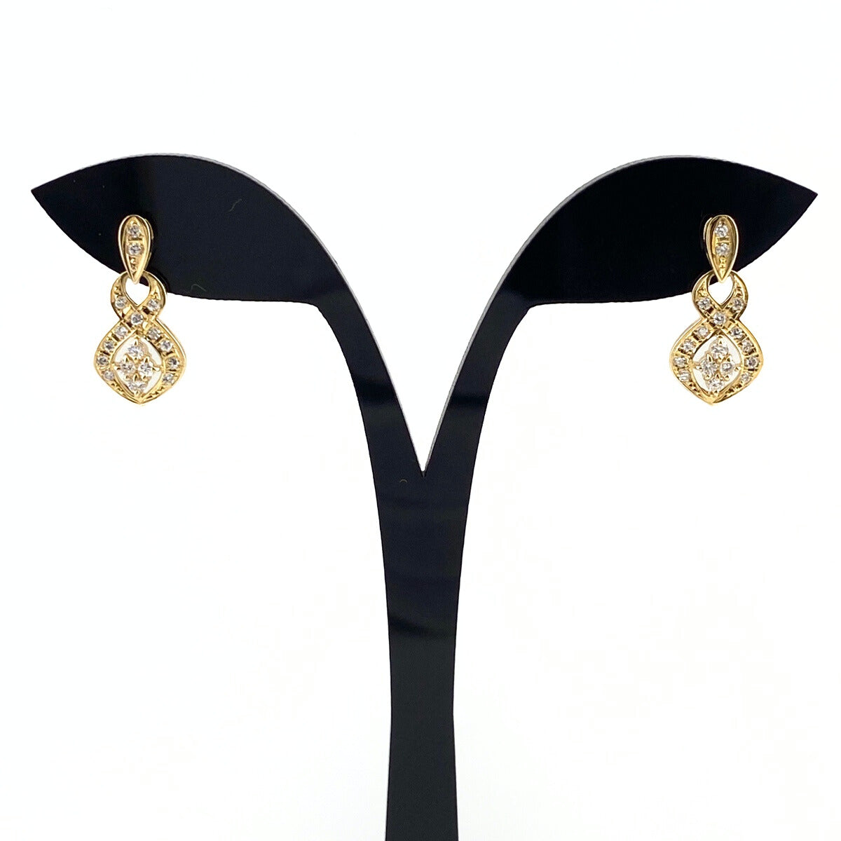 ✨ハイクオリティ✨ラージサイズ　ゴールド　ピアス　ダイヤモンド　イヤリング可能 K10イエローゴールドダイヤモンドピアス(RPE682-002)|TSUTSUMI