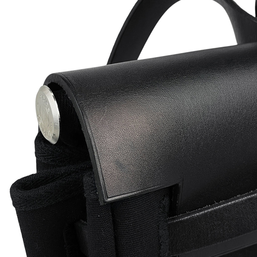【在庫一掃】 エルメス エールバッグ MM 2WAY ショルダーバッグ ハンドバッグ トワルオフィシエ ブラック □H レディース 【中古】 brbag