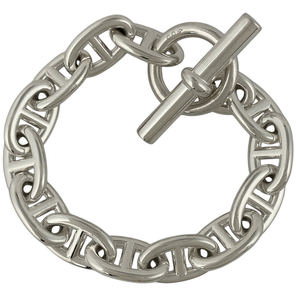 エルメス シェーヌダンクル TGM 13コマ ブレスレット シルバー925 シルバー レディース 【中古】bracc