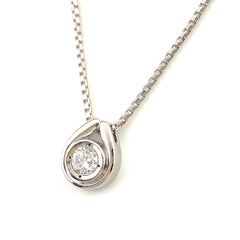 ダイヤモンド デザインネックレス プラチナ ペンダント ネックレス Pt900 Pt850 ダイヤモンド レディース 【中古】nbjwl