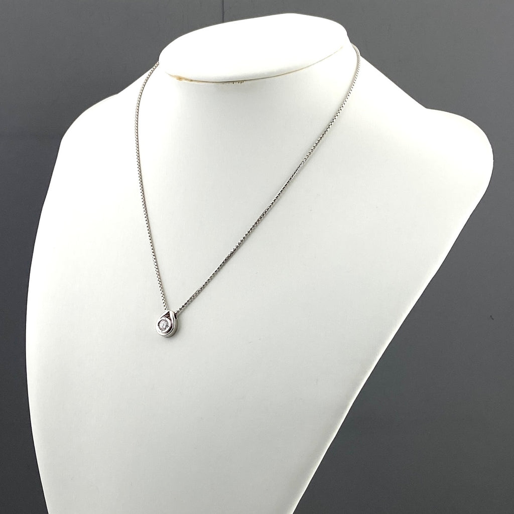 ダイヤモンド デザインネックレス プラチナ ペンダント ネックレス Pt900 Pt850 ダイヤモンド レディース 【中古】nbjwl
