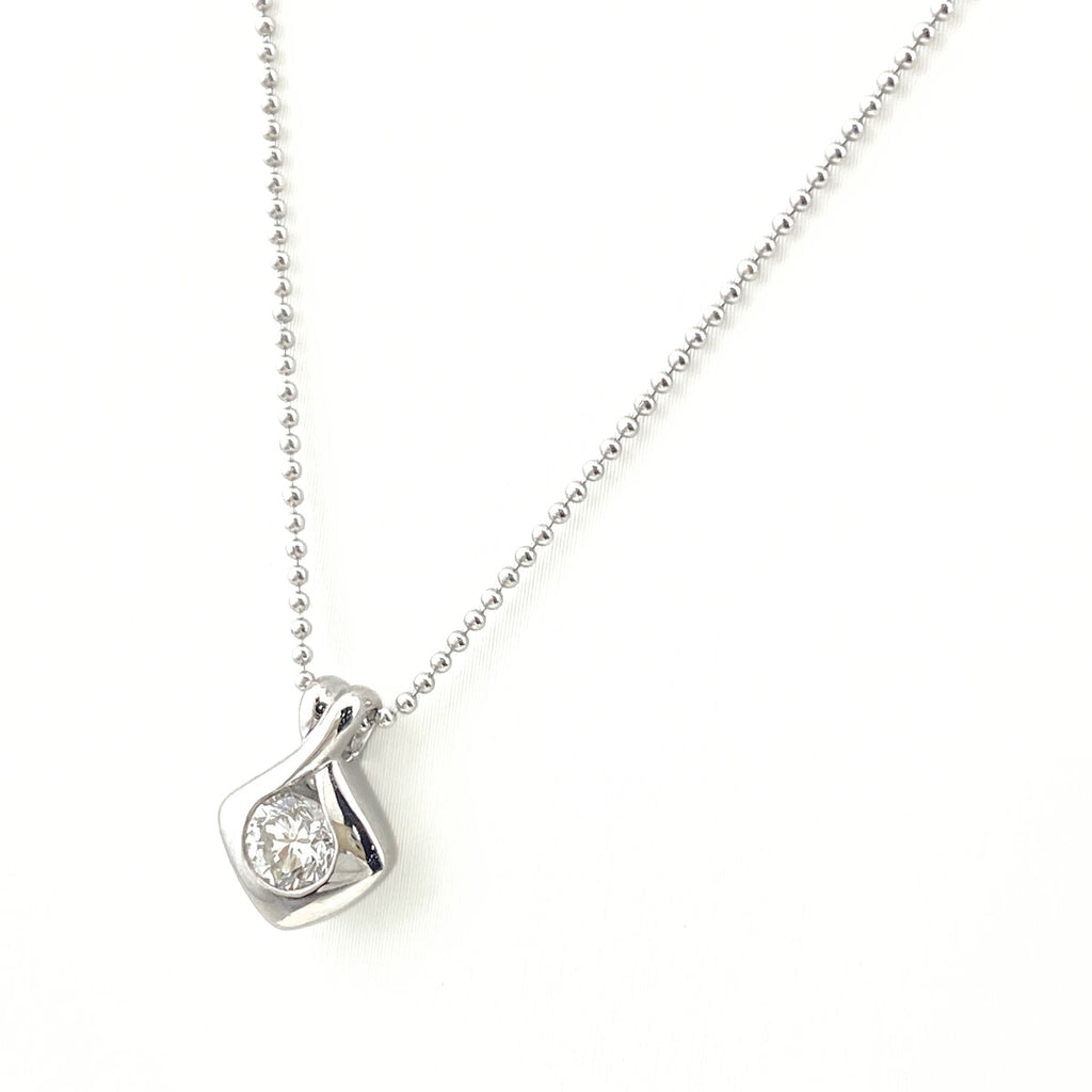 ダイヤモンド デザインネックレス プラチナ ペンダント ネックレス Pt900 Pt850 ダイヤモンド レディース 【中古】nbjwl