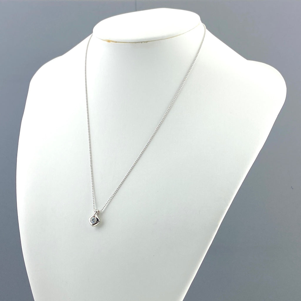 ダイヤモンド デザインネックレス プラチナ ペンダント ネックレス Pt900 Pt850 ダイヤモンド レディース 【中古】nbjwl