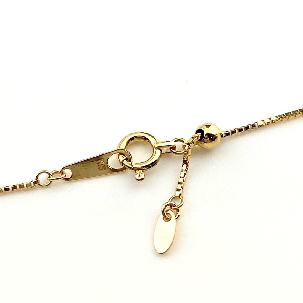 メレダイヤ デザインネックレス YG イエローゴールド ペンダント ネックレス K18 ダイヤモンド レディース 【中古】nbjwl