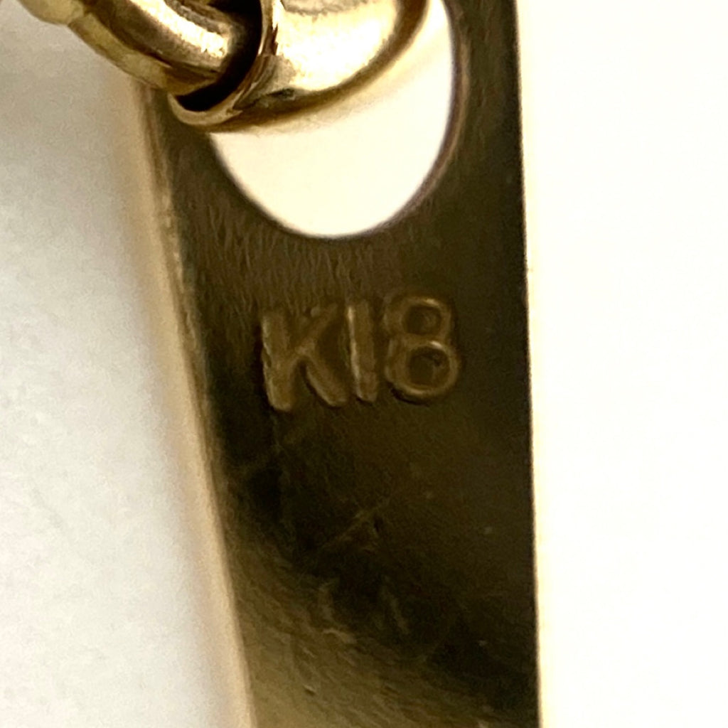 メレダイヤ デザインネックレス YG イエローゴールド ペンダント ネックレス K18 ダイヤモンド レディース 【中古】nbjwl