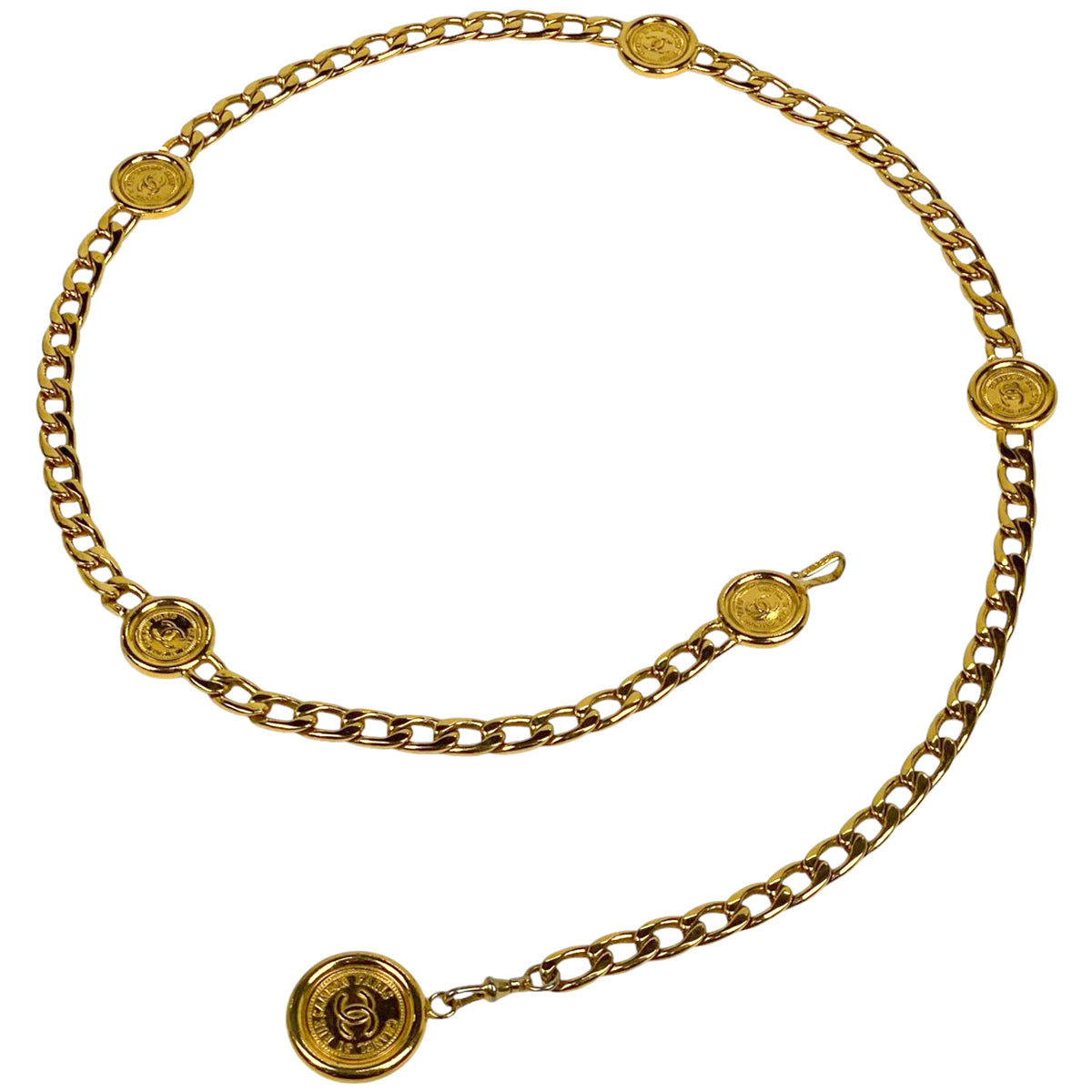 CHANEL シャネル チェーンベルト ココマーク ゴールド メタル GP