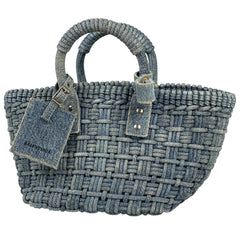 バレンシアガ ビストロ バスケットバッグ XS 2WAY ショルダーバッグ ハンドバッグ デニム ブルー 671342 レディース 【中古】brbag