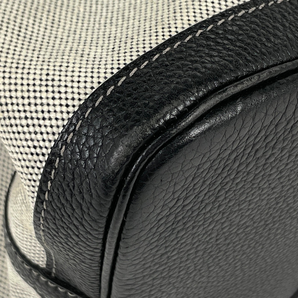 エルメス ガーデンパーティ PM ハンドバッグ ボルデュックリボン トートバッグ トワルアッシュ グレー ブラック レディース 【中古】brbag