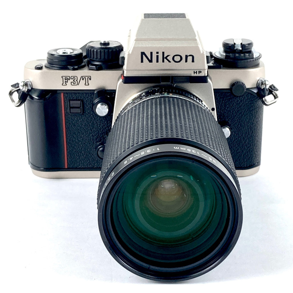 ニコン Nikon F3/T チタン シルバー ＋ Ai-S NIKKOR 35-135mm F3.5-4.5 フィルム マニュアルフォーカス 一眼レフカメラ 【中古】