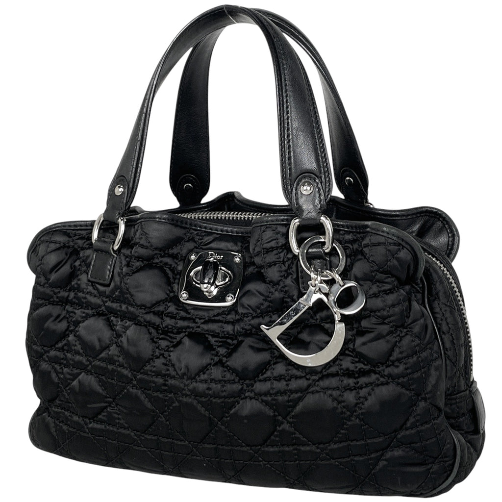 クリスチャンディオール ロゴ トートバッグ カナージュ ハンドバッグ トートバッグ ナイロン ブラック レディース 【中古】brbag