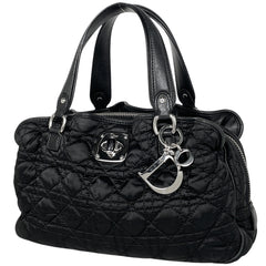 クリスチャンディオール ロゴ トートバッグ カナージュ ハンドバッグ トートバッグ ナイロン ブラック レディース 【中古】brbag