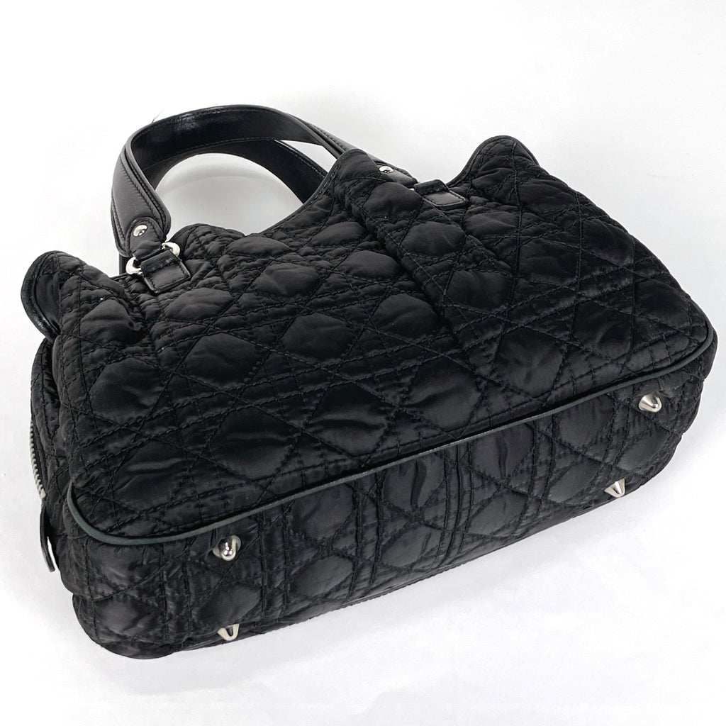 クリスチャンディオール ロゴ トートバッグ カナージュ ハンドバッグ トートバッグ ナイロン ブラック レディース 【中古】brbag