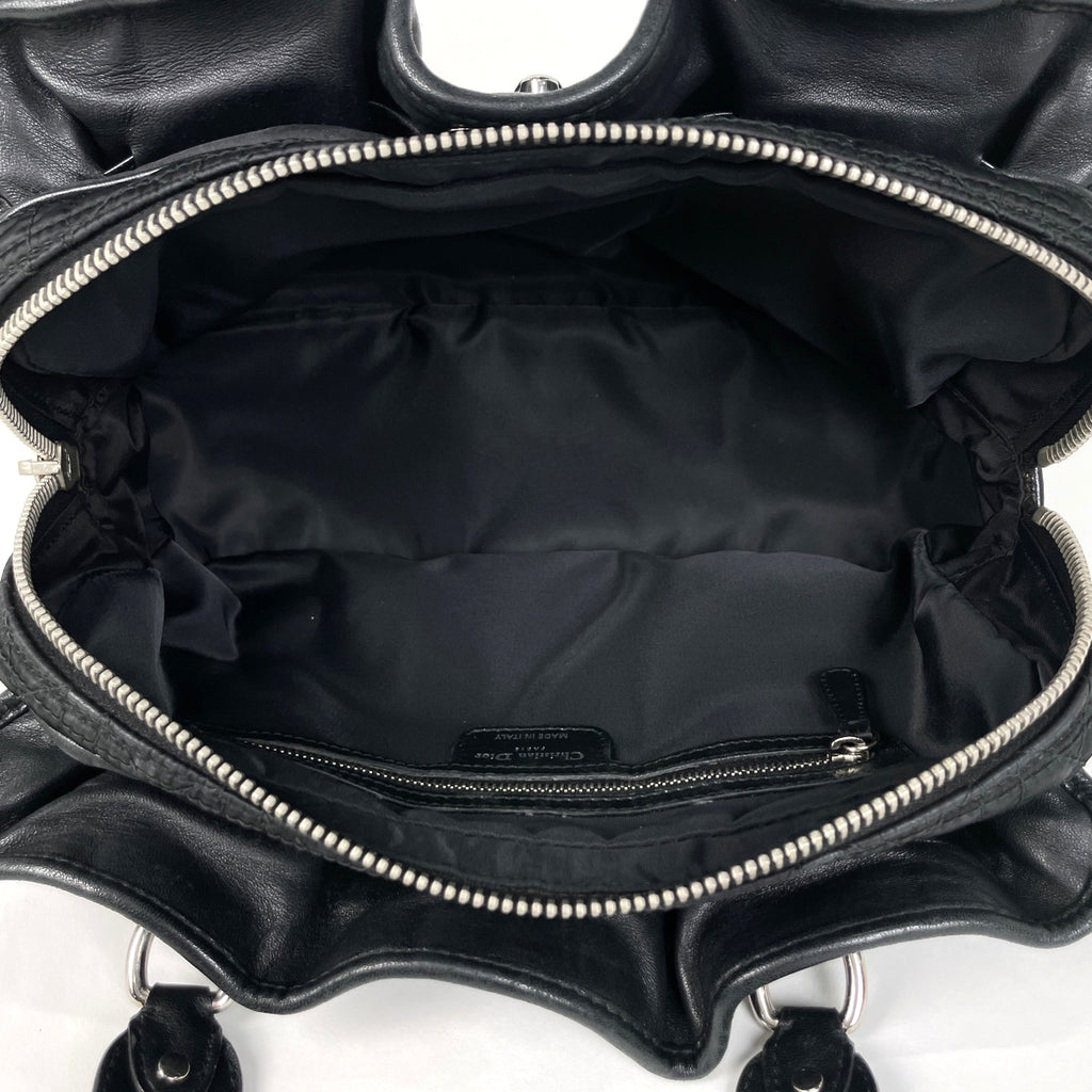 クリスチャンディオール ロゴ トートバッグ カナージュ ハンドバッグ トートバッグ ナイロン ブラック レディース 【中古】brbag