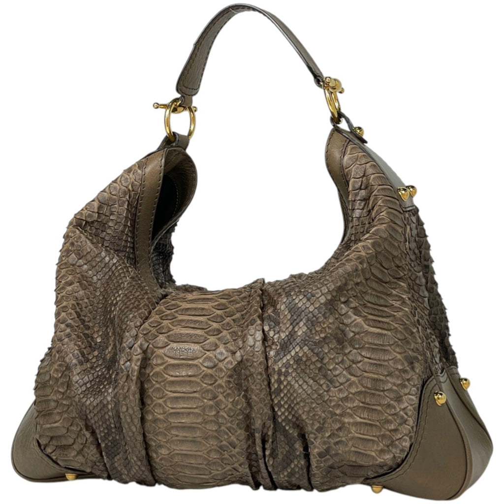 グッチ ショルダーバッグ ワンショルダー ショルダーバッグ パイソン ブラウン 203542 レディース 【中古】brbag