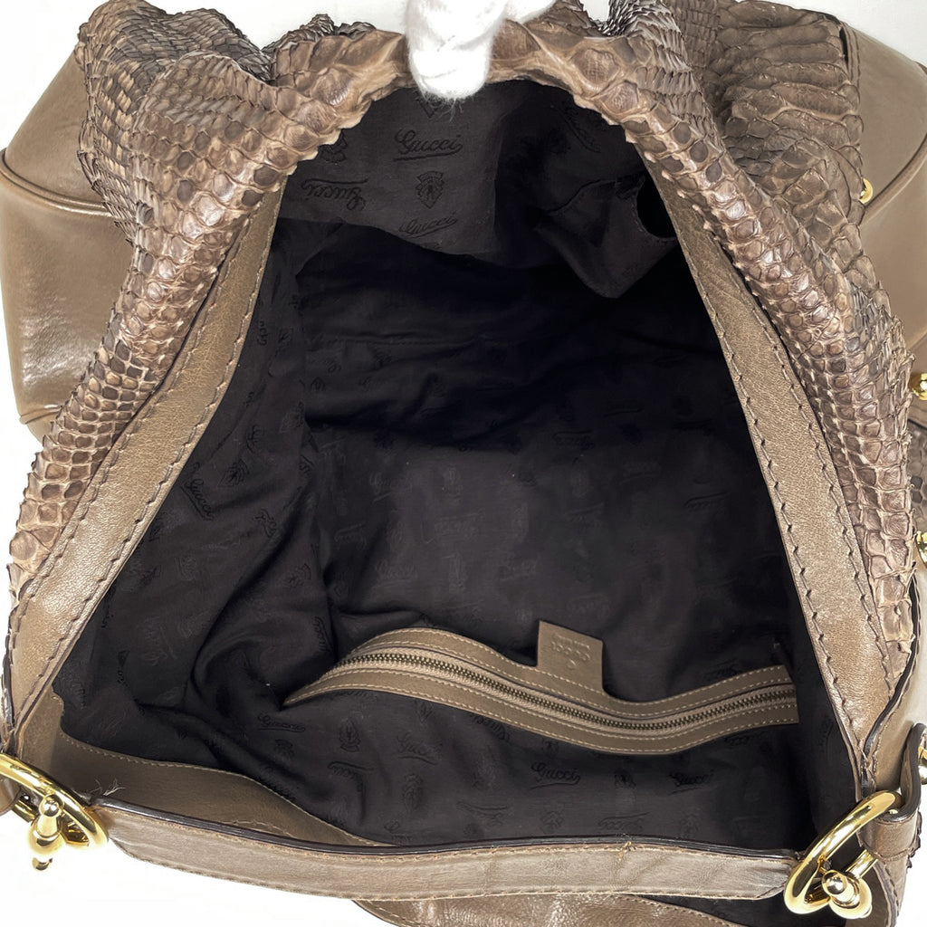 グッチ ショルダーバッグ ワンショルダー ショルダーバッグ パイソン ブラウン 203542 レディース 【中古】brbag