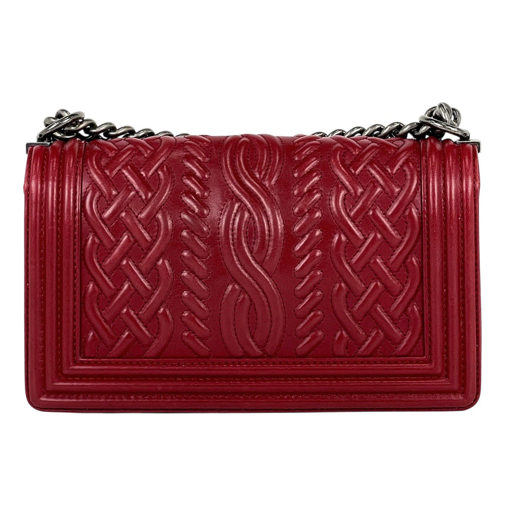 シャネル ボーイシャネル チェーン ショルダーバッグ ココマーク ショルダーバッグ レザー レッド レディース 【中古】brbag