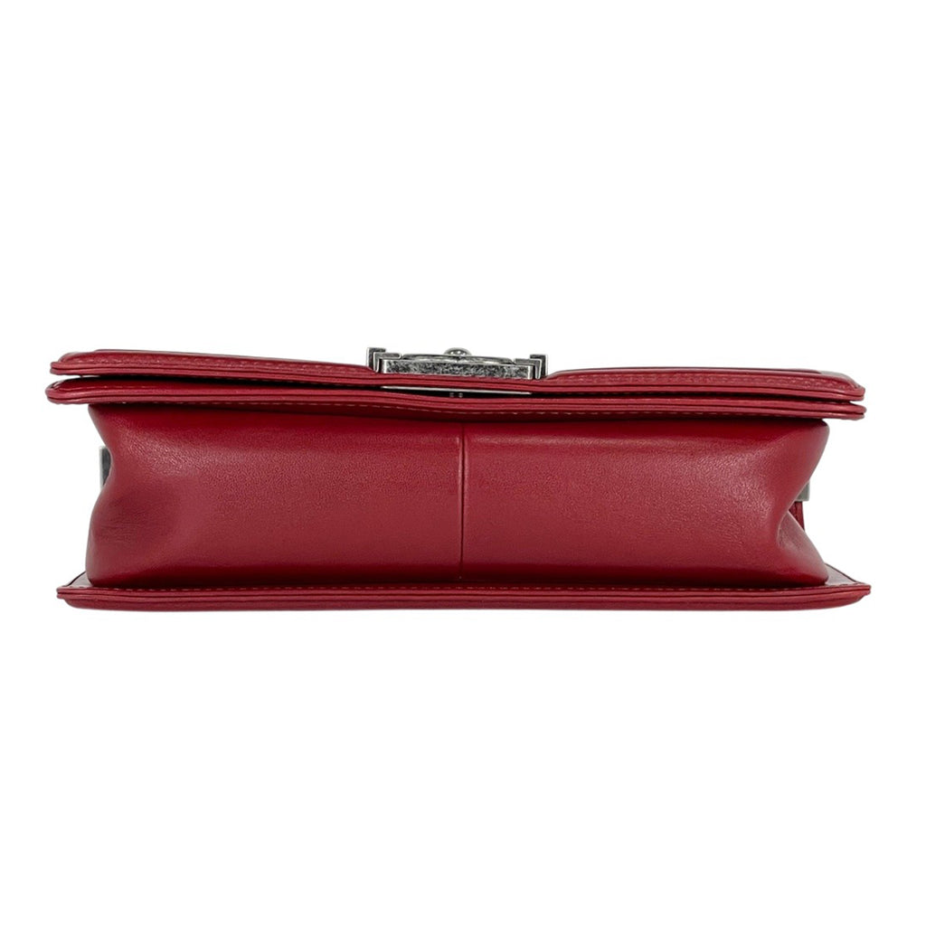 シャネル ボーイシャネル チェーン ショルダーバッグ ココマーク ショルダーバッグ レザー レッド レディース 【中古】brbag